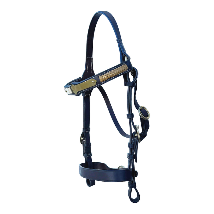 Diamond Show Plate Bridle with Gold Plait