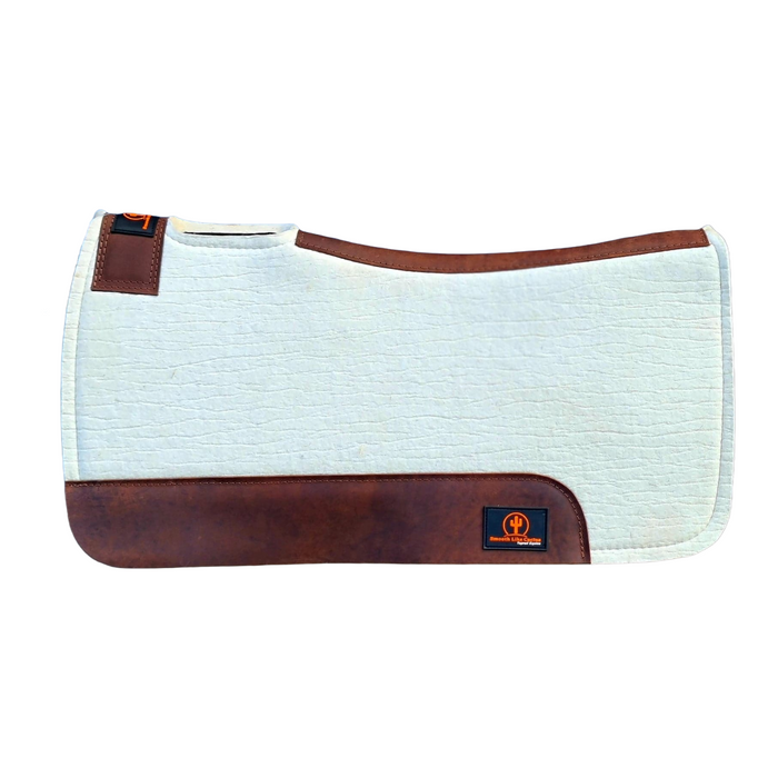 "CLANCY" White Wool Contoured Pad - Smooth Like Cactus