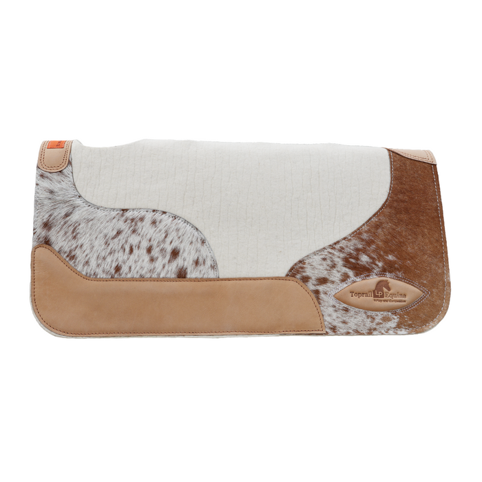 "LONGHORN" White Hair on Hide Pad - Toprail Equine