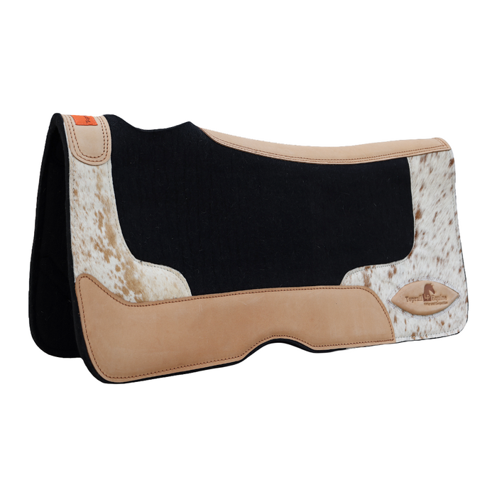 "THE RUSTLER" Contoured Hair on Hide Pad - Toprail Equine