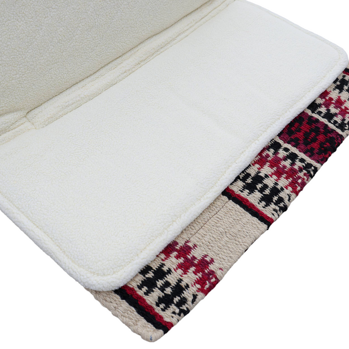 Western Show Contoured Pads with Fleece Underlay 36" x 34" Cream/Pink