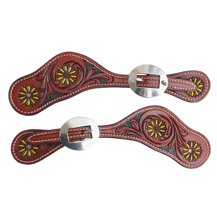 Ladies Turquoise Daisy Spur Straps