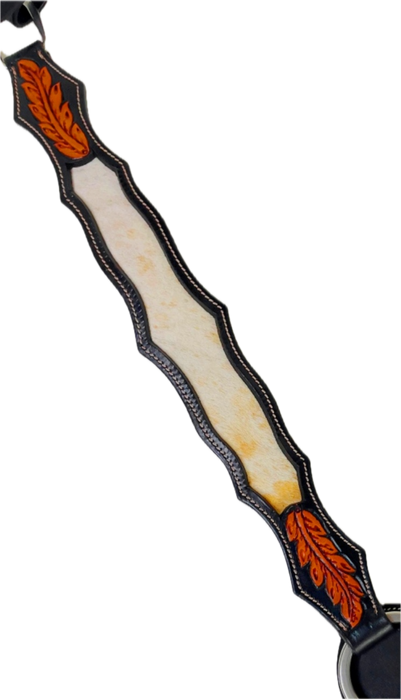 "TWO TONED" Cowhide Breastplate - Smooth Like Cactus