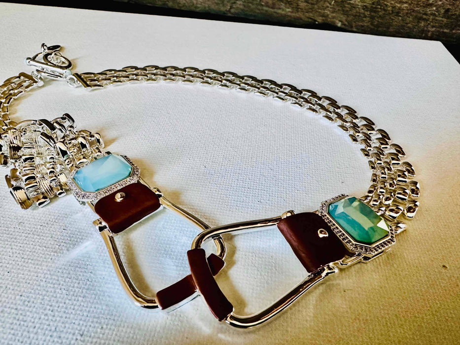 Bold Western Oxbow Necklace - Carol Young Silver