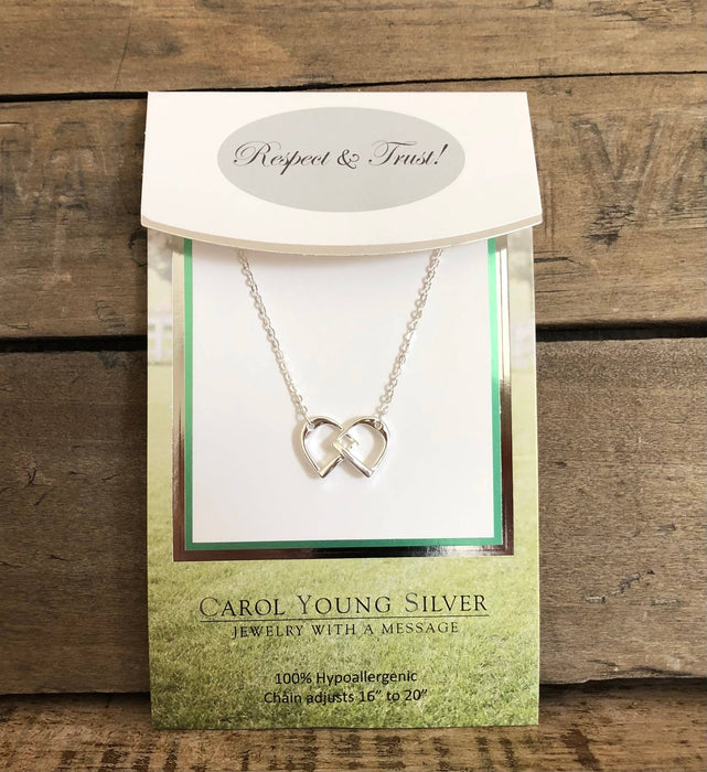 English Saddle Stirrup Linked Necklace - Carol Young Silver