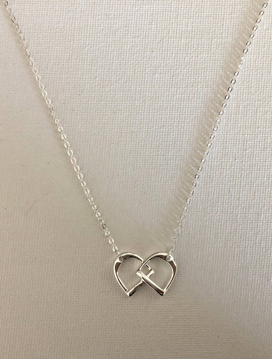 English Saddle Stirrup Linked Necklace - Carol Young Silver