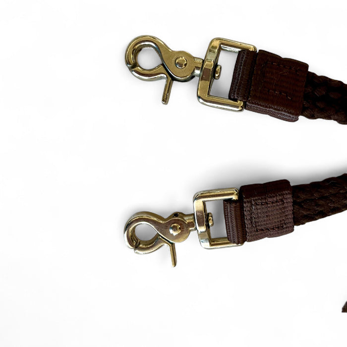 "CUBBAROO COTTON" - Split Cotton Reins with Silver Snap 6'6"