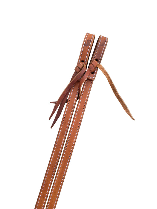 SPLIT WEIGHTED CUTTING REINS with WATERLOOP ENDS (double ply) - Toprail Equine