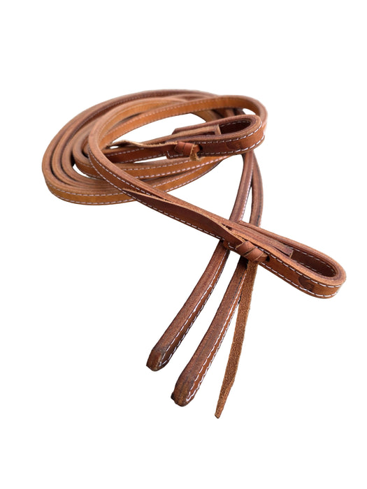 SPLIT WEIGHTED CUTTING REINS with WATERLOOP ENDS (double ply) - Toprail Equine