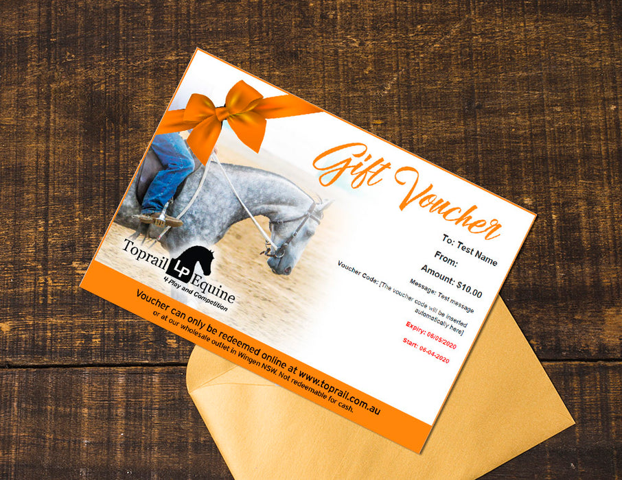 Toprail Equine Digital Gift Voucher