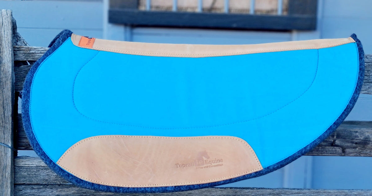 Oval Challenge/Barrel Race Pad - Turquoise — Toprail Equine