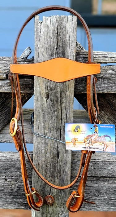 Bridle - Natural Leather with Scalloped browband and quick release