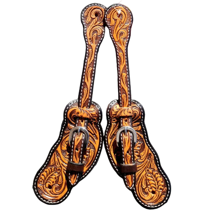 Ladies Spur Strap with Carving