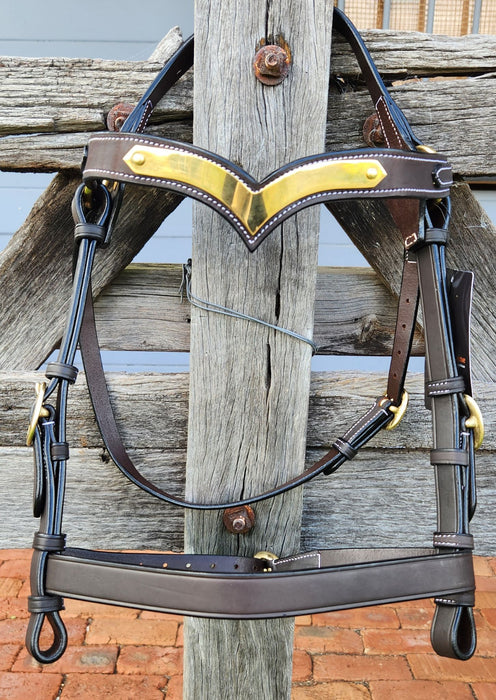 V Show Plate Bridle with No Plait COB