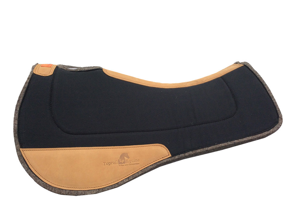 TOPRAIL EQUINE Contoured Saddle Pad Black — Toprail Equine