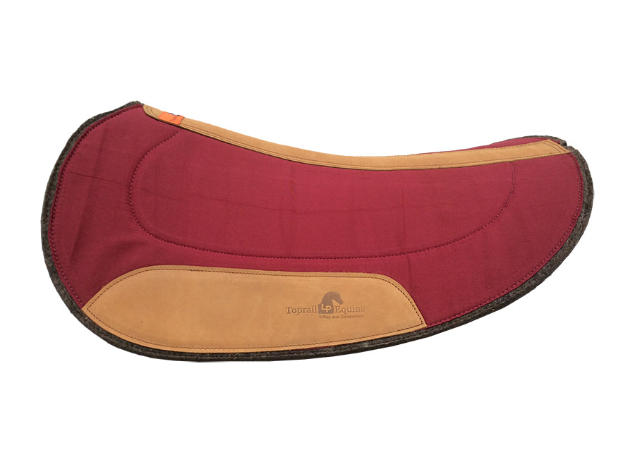 TOPRAIL EQUINE Oval Challenge/Barrel Race Pad - Maroon